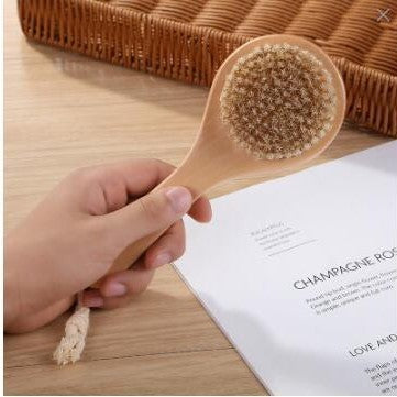 Handheld Body Bath Brush with Boar Bristles