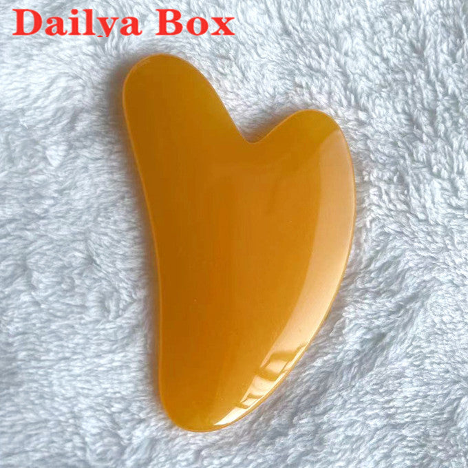 Heart Shape Spa Face Massage Beeswax Guasha Board