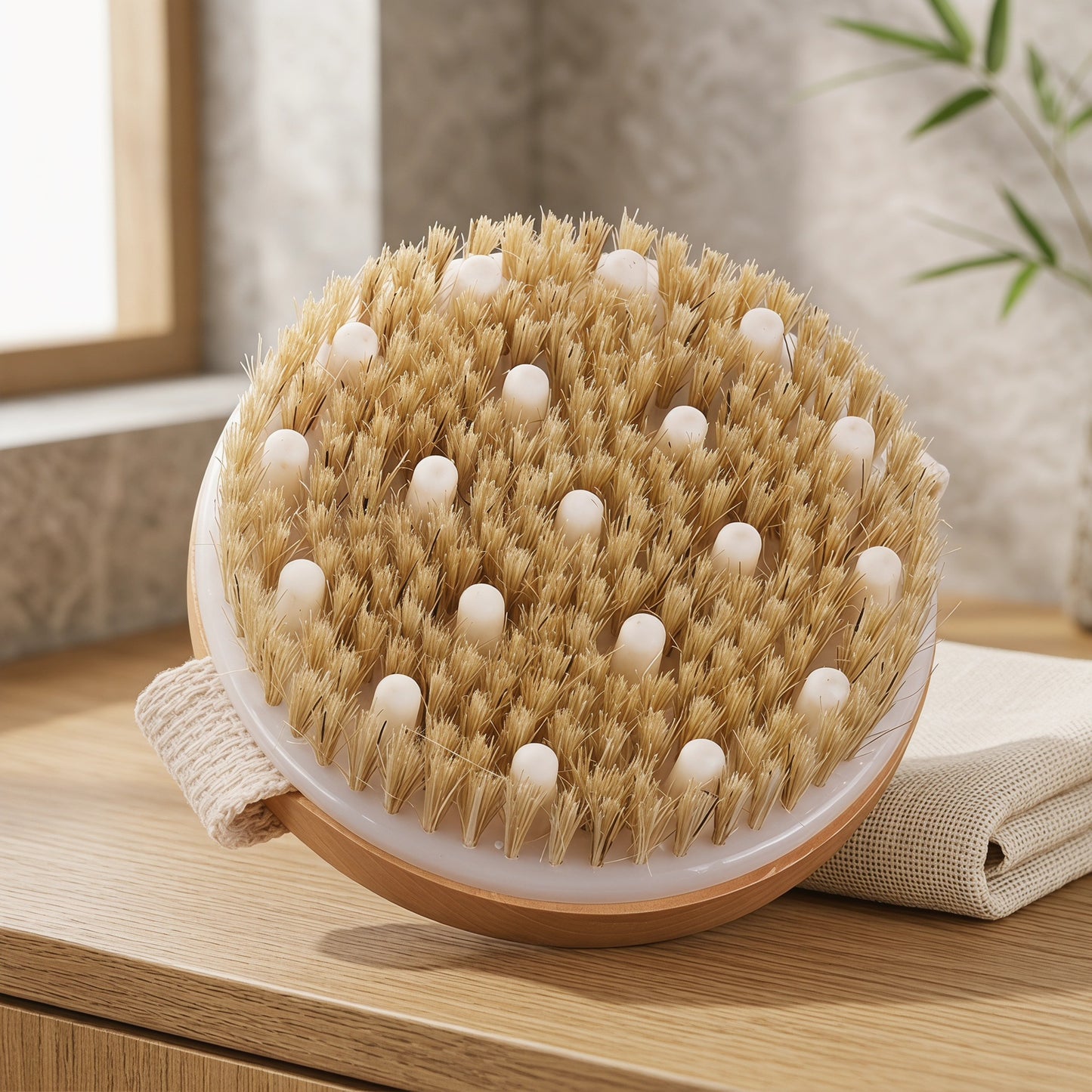 Circular bath brush massage brush