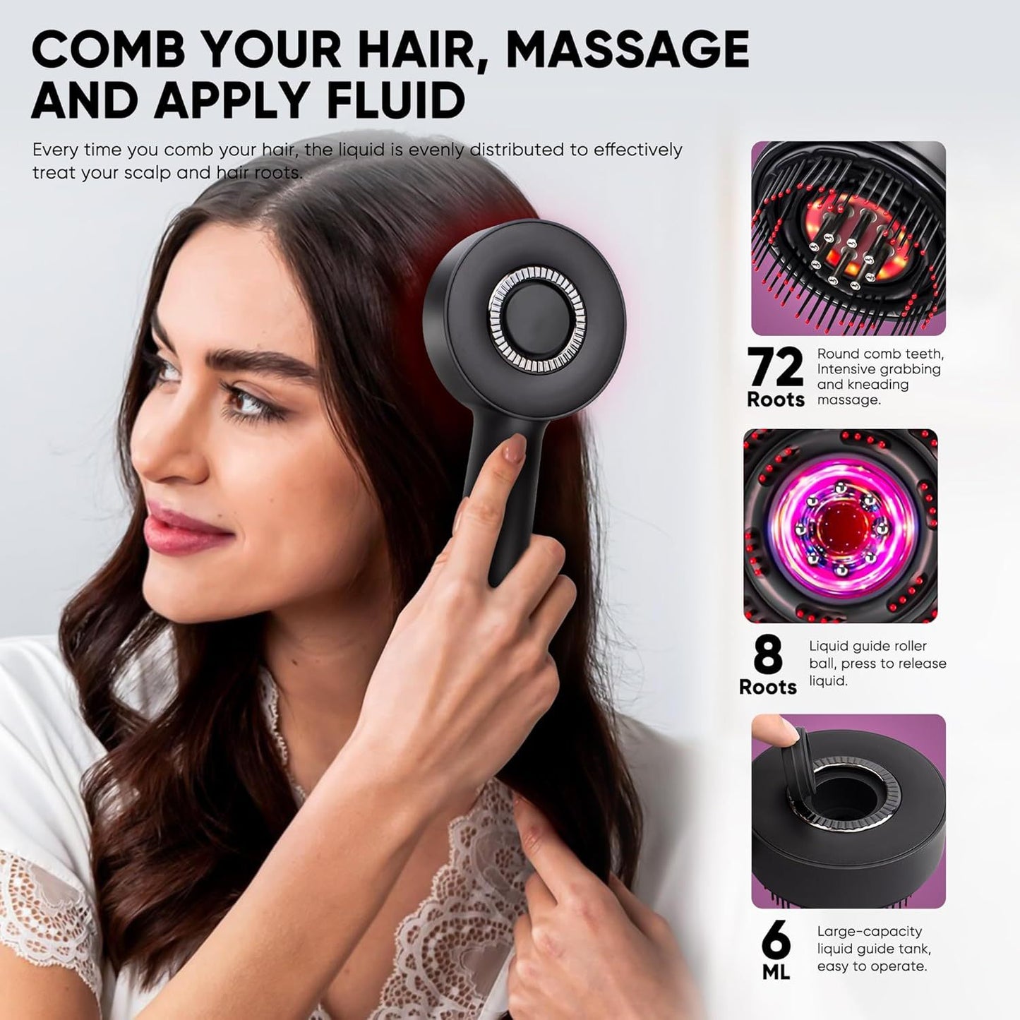 Hair comb with scalp massage function
