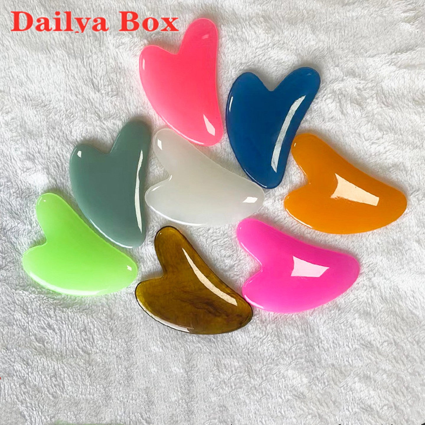 Heart Shape Spa Face Massage Beeswax Guasha Board