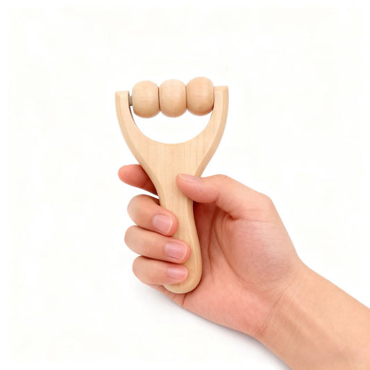 Wooden Triple Ball Massage Roller