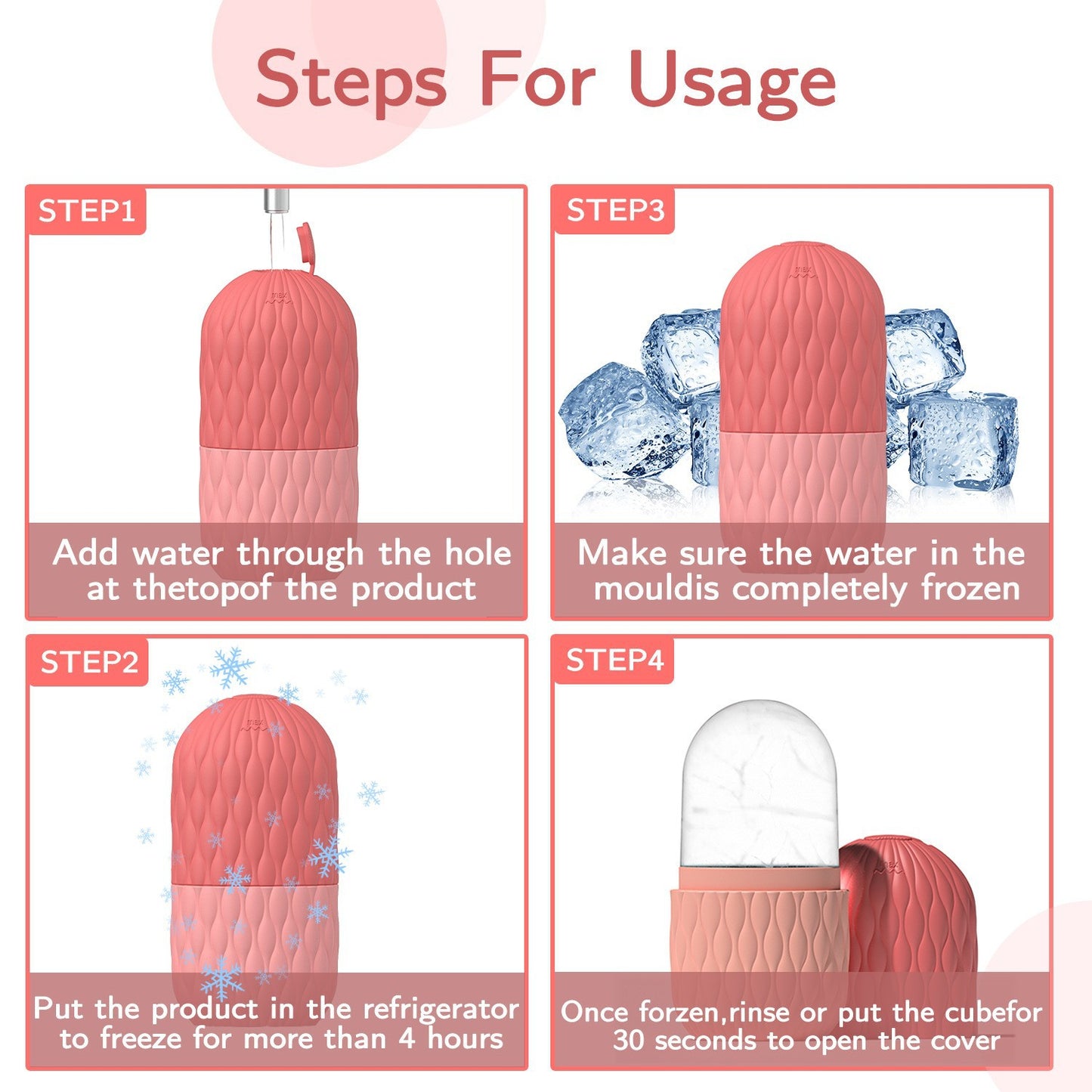 Face Ice Mold for Facial Massage and Beauty Treatment