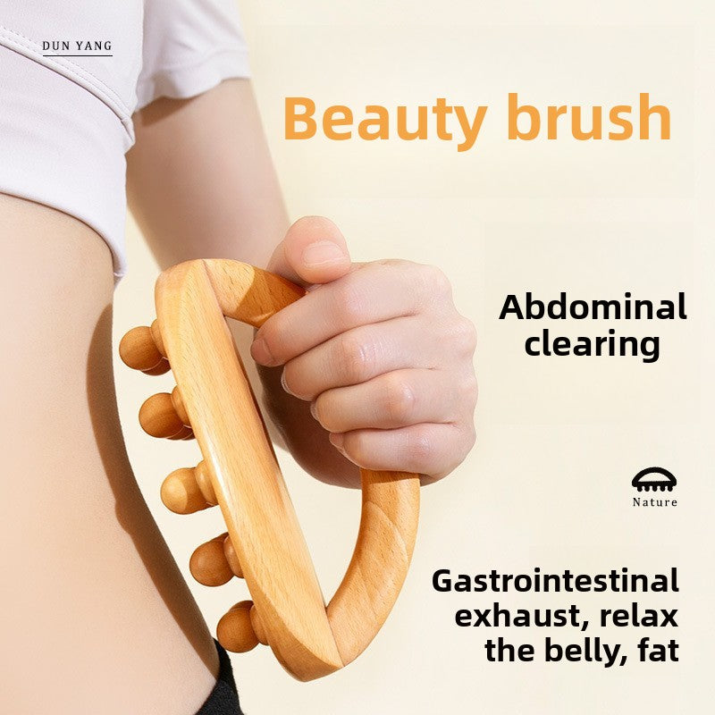 Wooden Acupressure Massage Brush for Body Relaxation