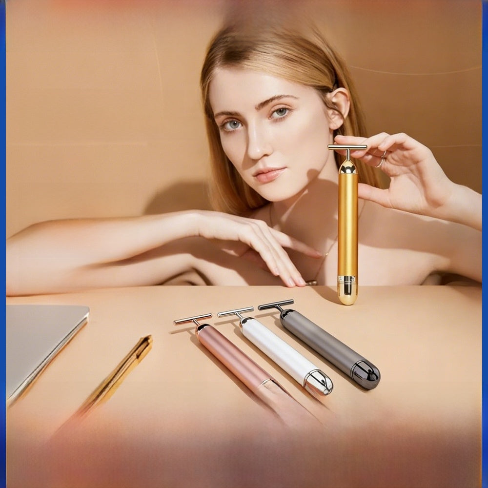24K Gold Electric Massage Stick