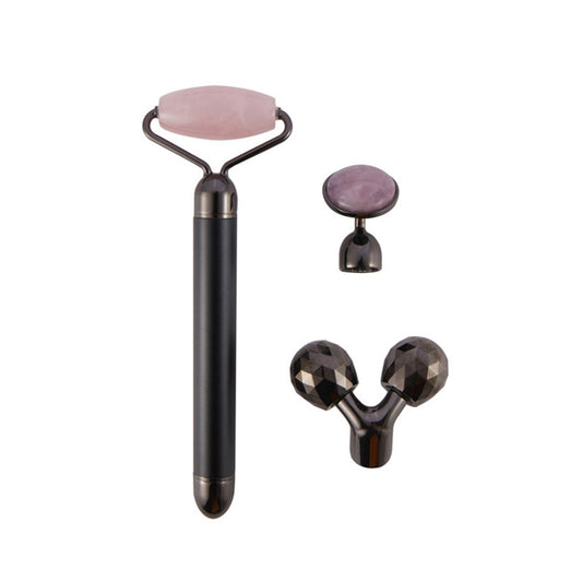 Natural Jade 3D Roller Gold Vibration Massage Stick