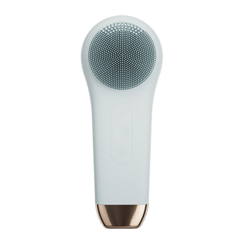 Ultrasonic Hot Cold Electric Silicone Facial Cleansing Brush