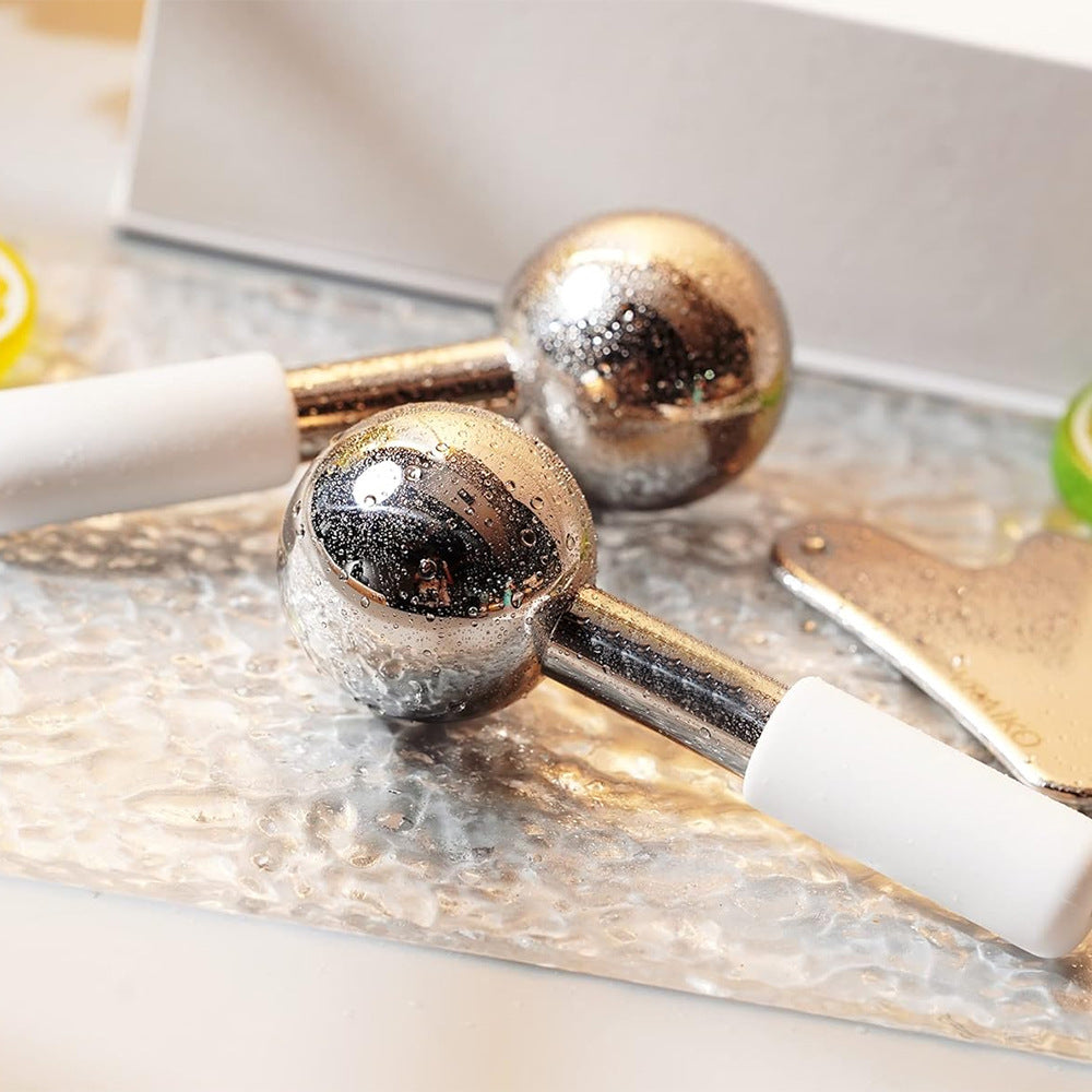Stainless steel ice wave ball guasha sheet plate