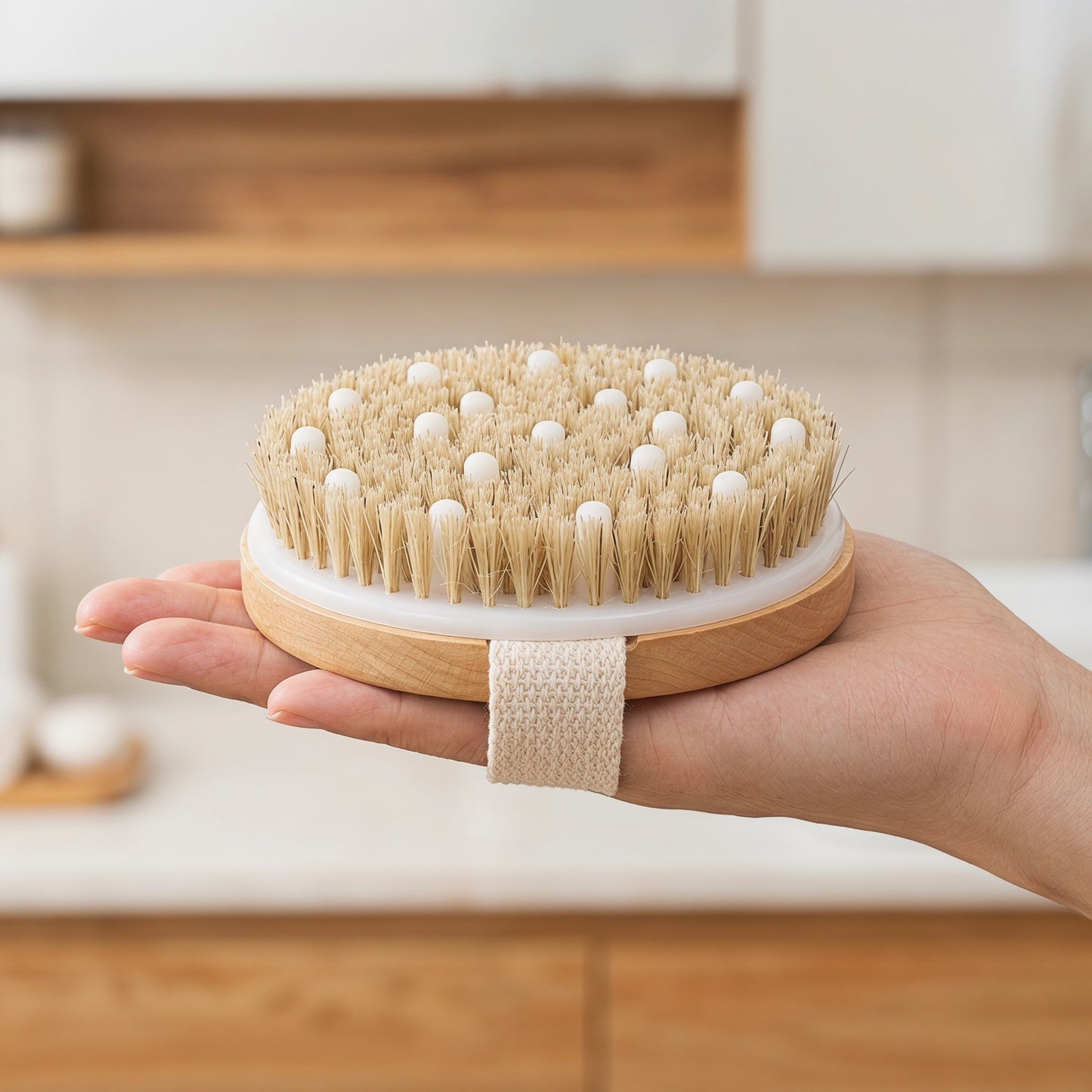 Circular bath brush massage brush
