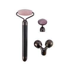 Natural Jade 3D Roller Gold Vibration Massage Stick