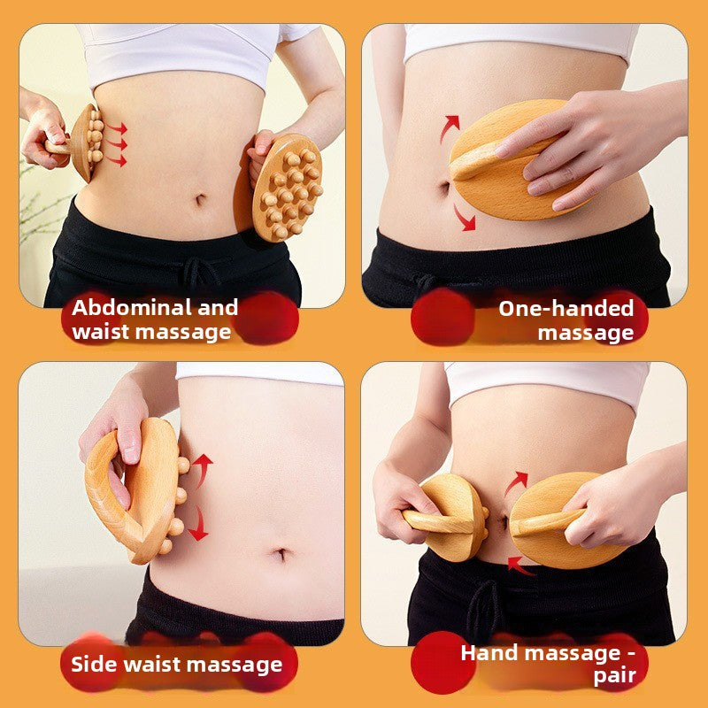 Wooden Acupressure Massage Brush for Body Relaxation