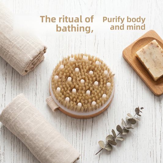 Circular bath brush massage brush