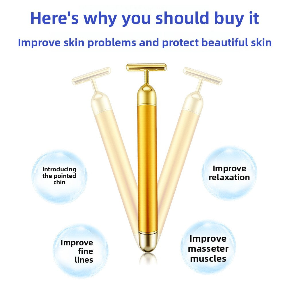 24K Gold Electric Massage Stick