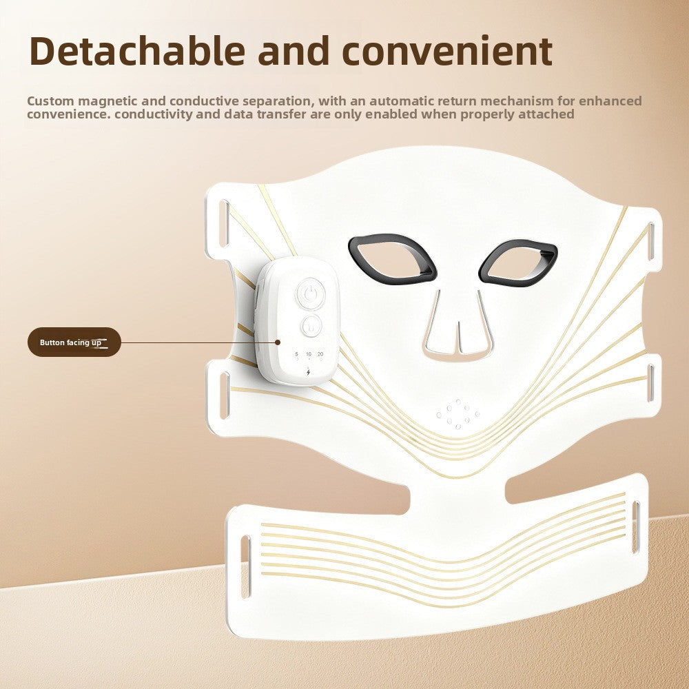 Wireless magnetic face and neck mask